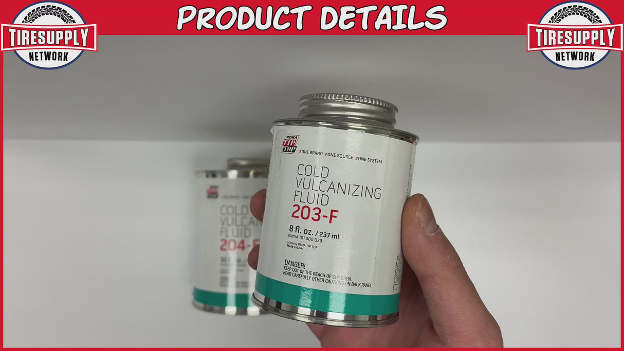 Rema | Cold Vulcanizing Fluid Tire Repair Cement 32 oz Can (204F)