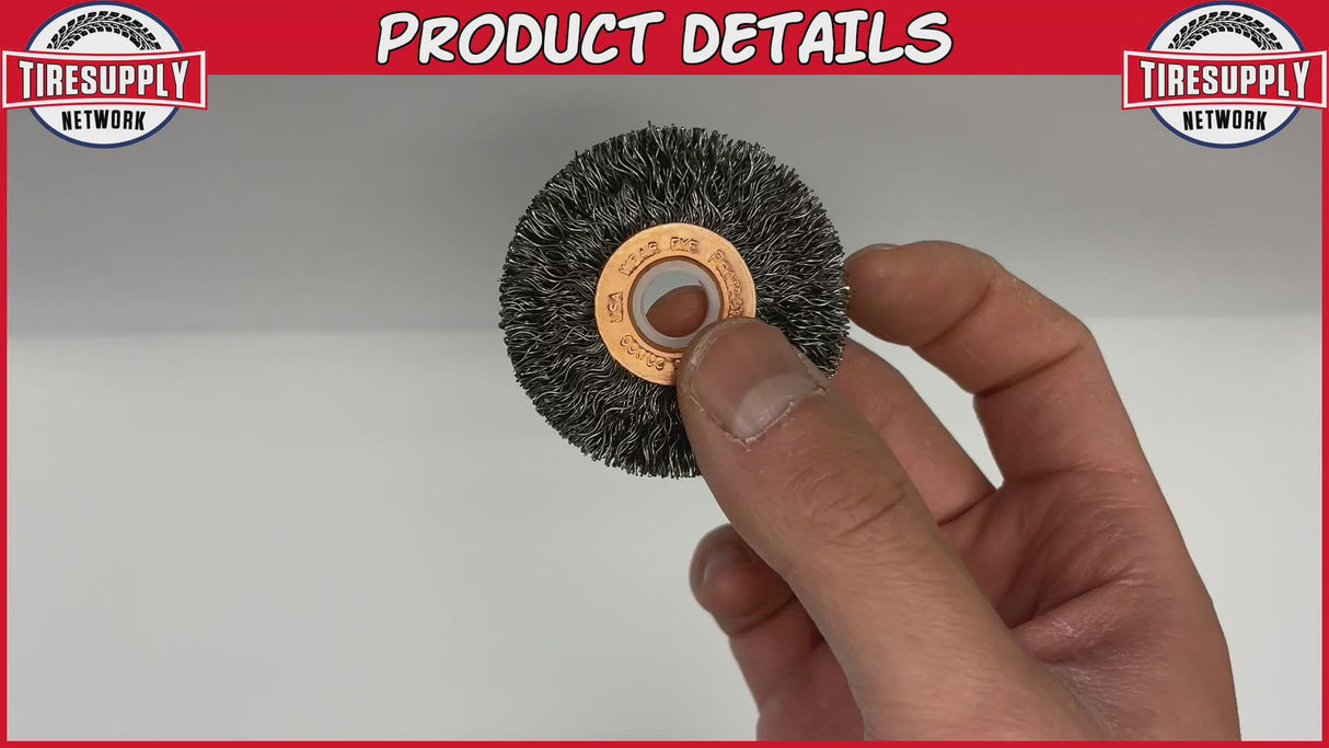 Coarse Wire 2″ Brush Wheel, .014″ Wire Gauge, 1/2″-3/8″ Arbor Hole (WB2C)