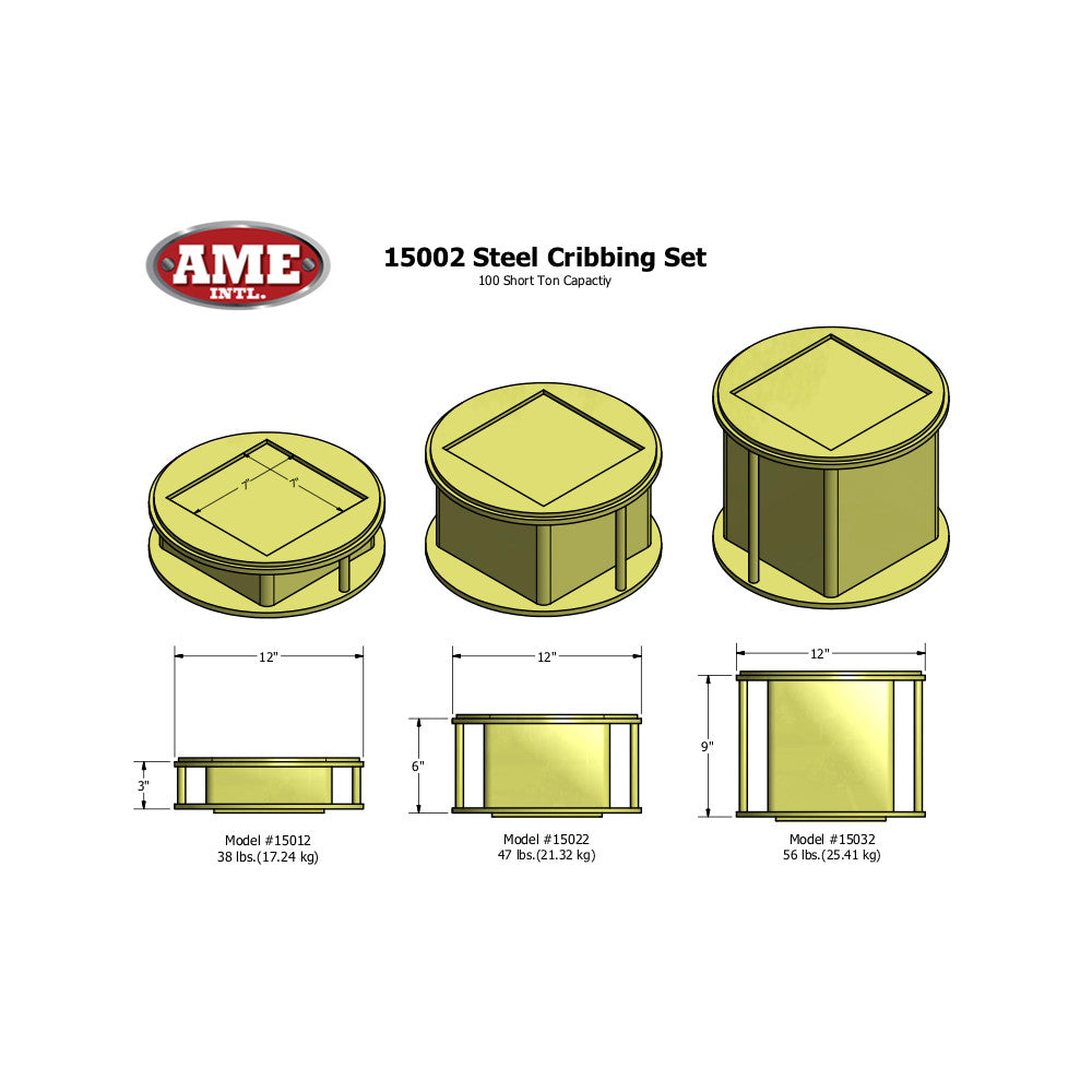 AME | Steel Crib Kit - 3"  6"  9" Stands (15002)