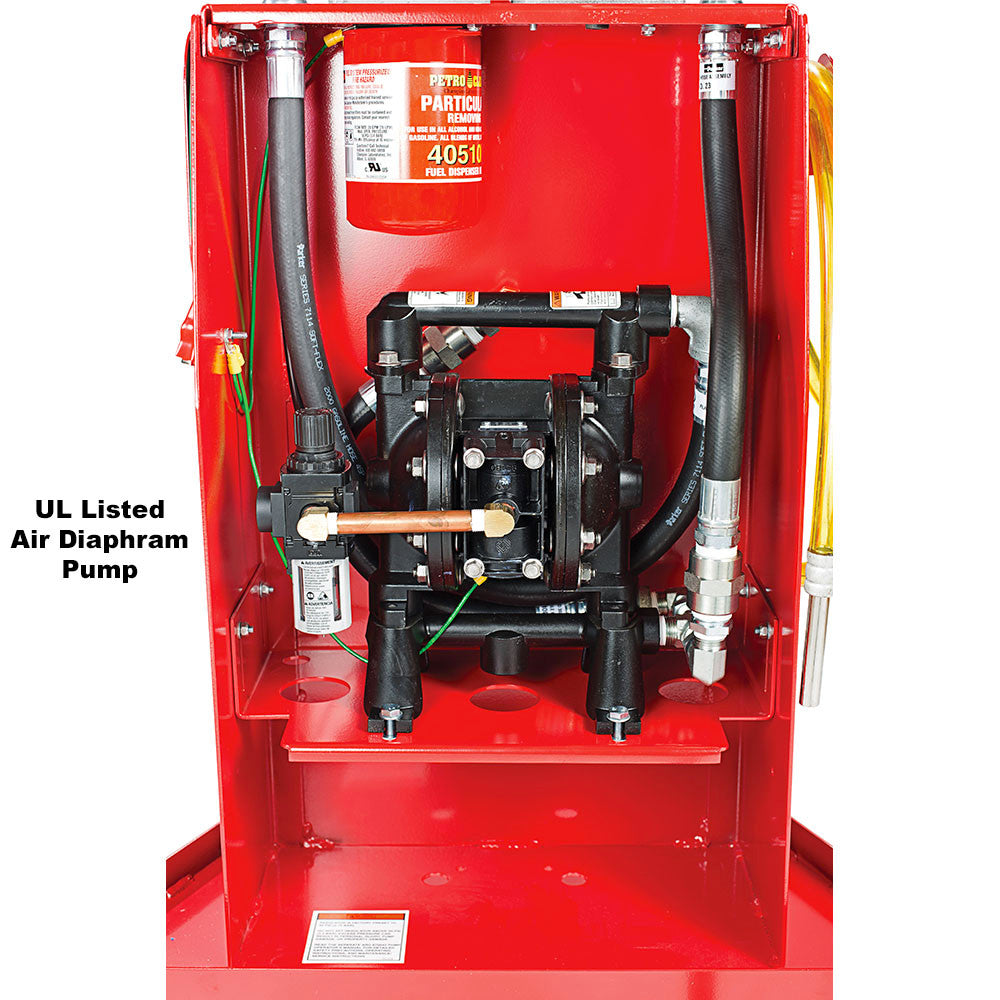JohnDow Industries | Fuel Chief PRO30 UL Listed Steel Gas Caddy with Manual Pump (FC-P30-UL)