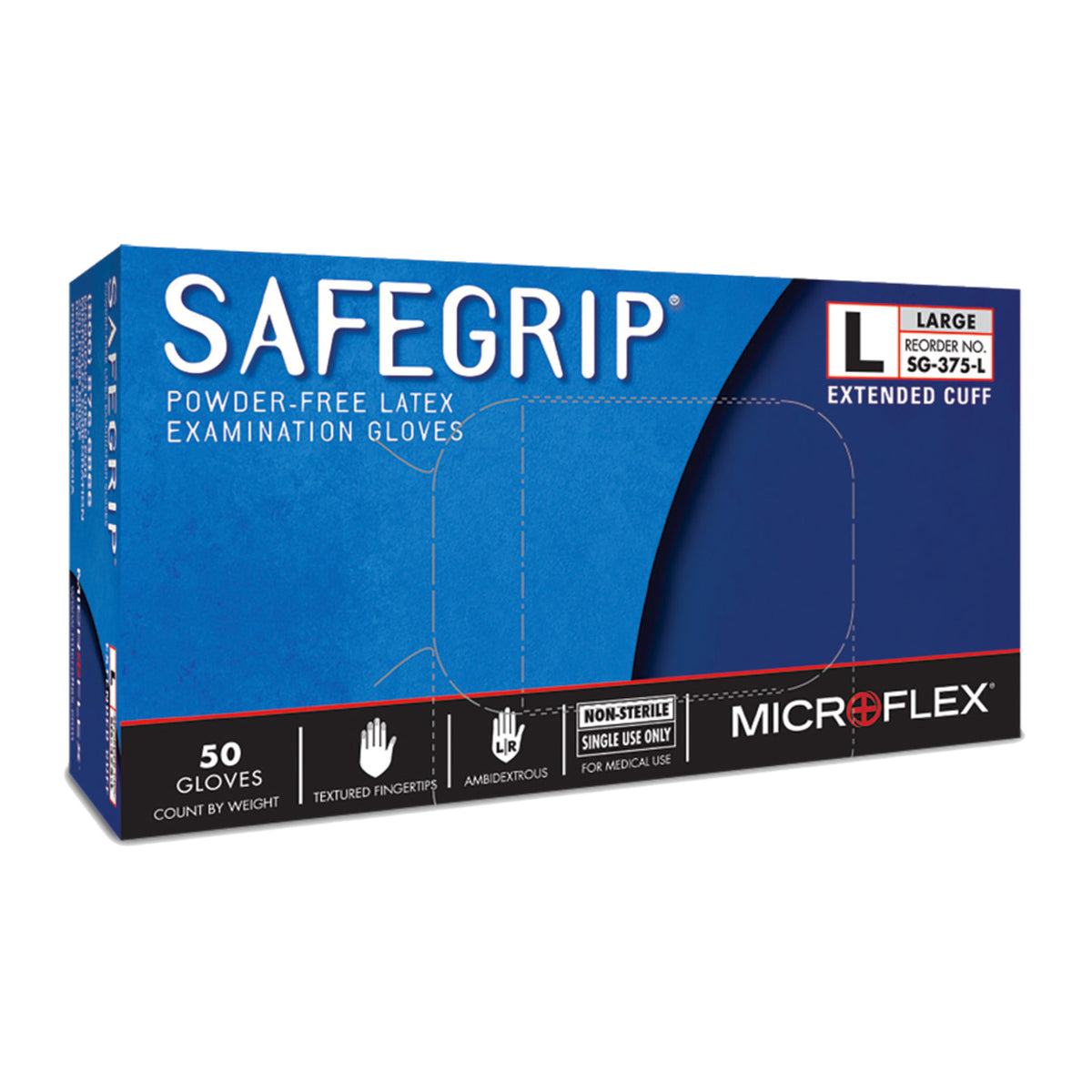 SafeGrip Latex Gloves (L) (SG-375-L)