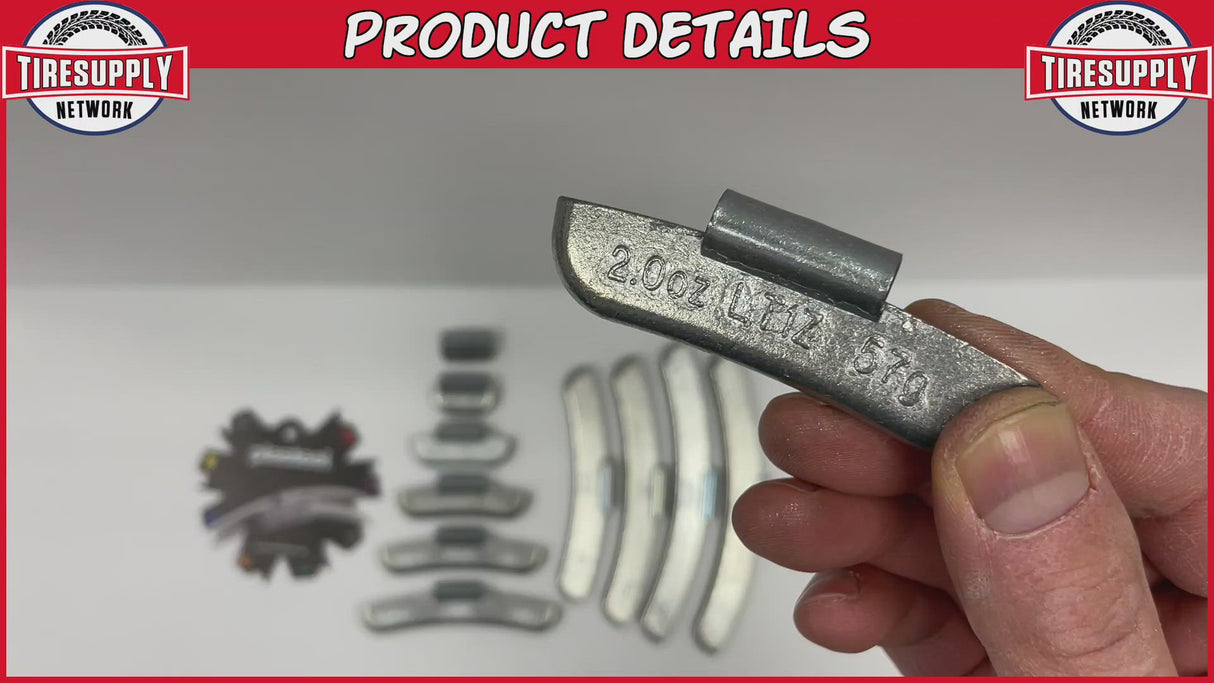 Plombco | LT1-Style Uncoated Zinc Clip-On Wheel Weights - Choose Size