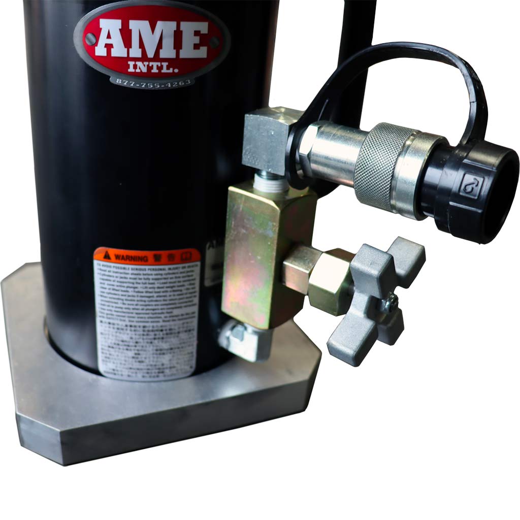 AME | Aluminum Cylinder with 50 Ton Capacity Locking Collar and 6″ Stroke (13164)