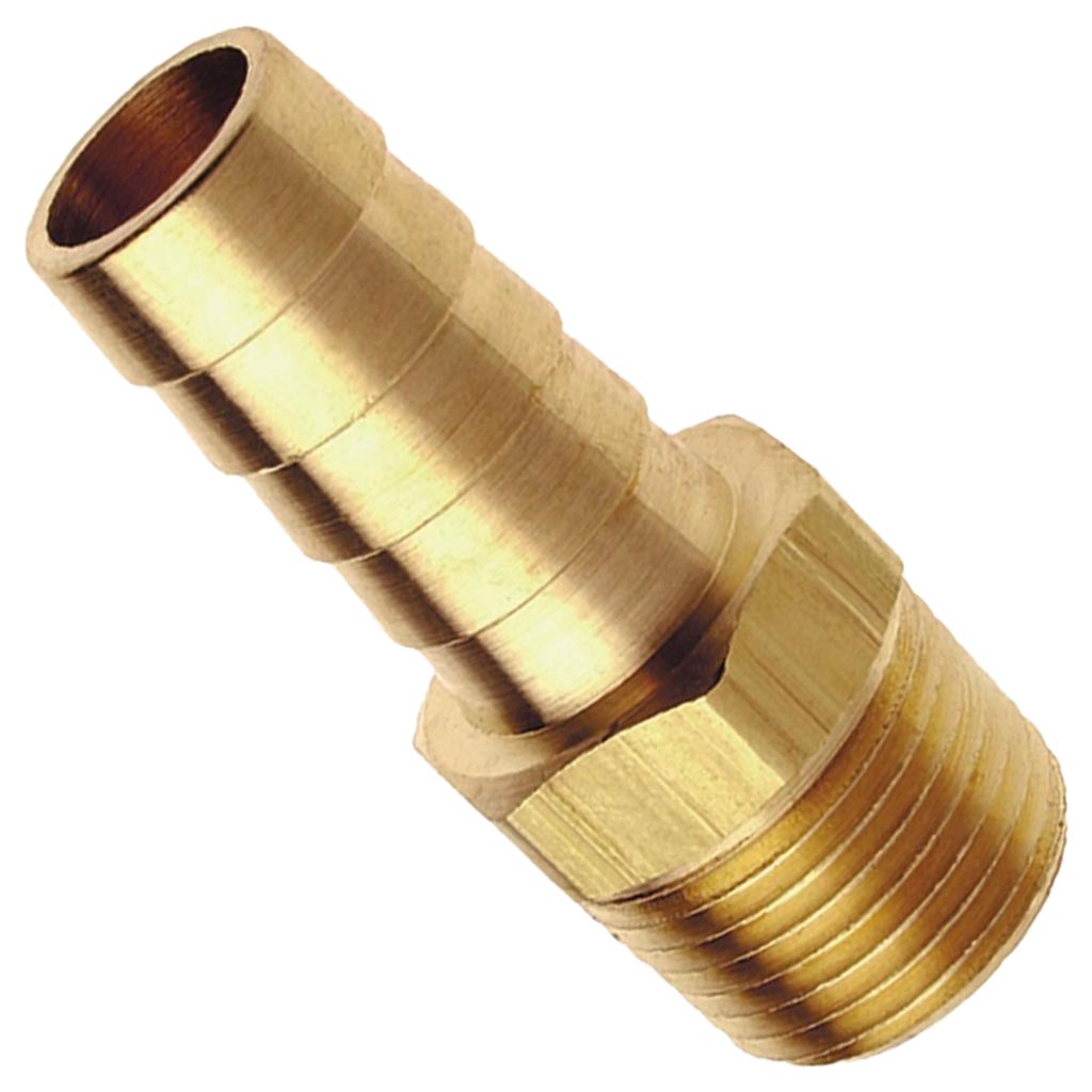 Amflo 808 Brass Barb Air Hose Fitting for 1/2″ Hose ID x 1/2″ MNPT - Tire  Supply Network