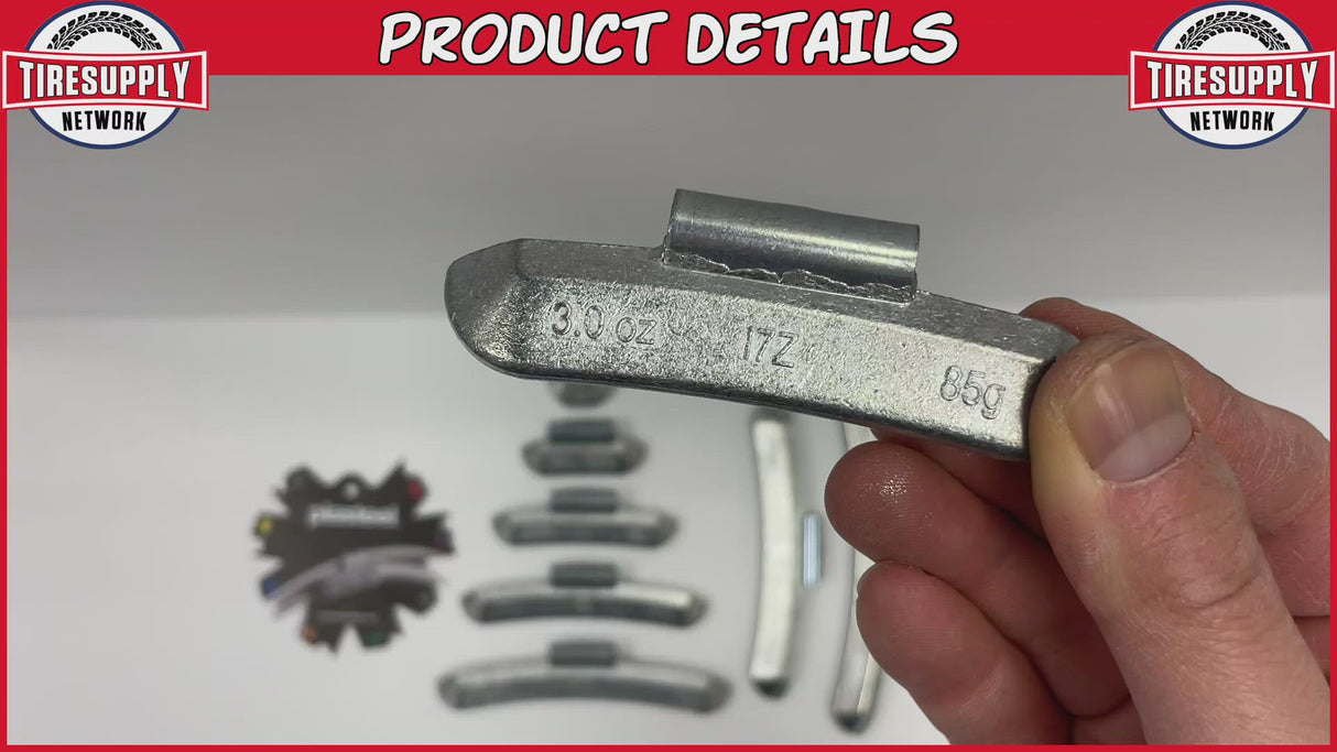 Plombco | I7-Style Uncoated Zinc Clip-On Wheel Weights - Choose Size