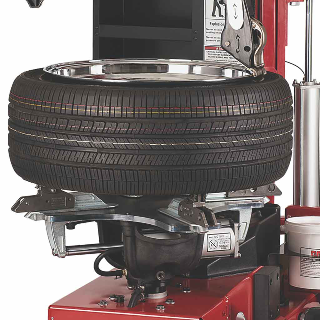 Tire Rotation Helper Coats | 90X Rim Clamp Tire Changer with Robo-Arm Helper Device - Elect ...