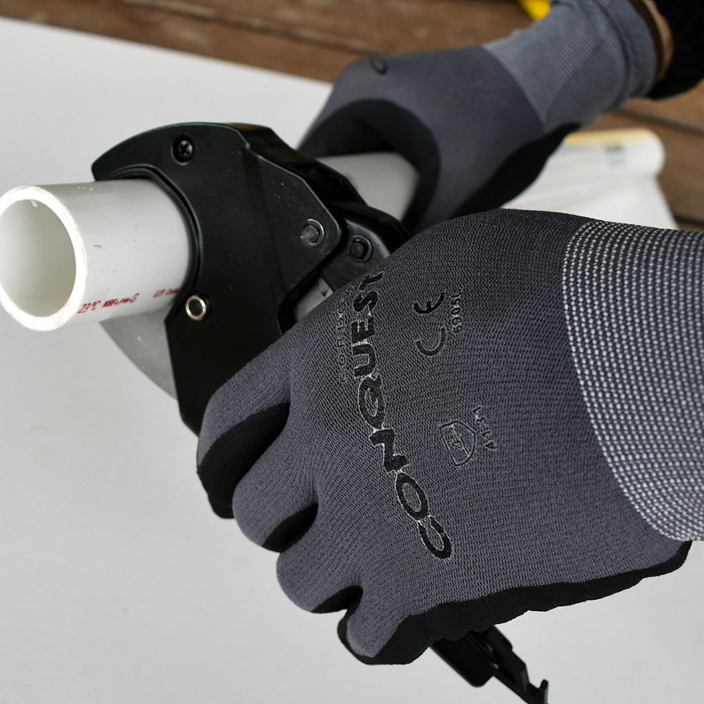 Cordova Safety Products | Conquest Micro-Foam Nitrile-Palm Tactile Gloves - M-XL (6905)