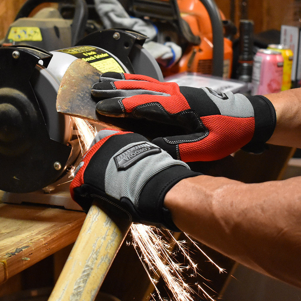 Cordova Safety Products | Silicone-Grip Mechanic’s Gloves with Touchscreen Fingers - Choose Size (99101)