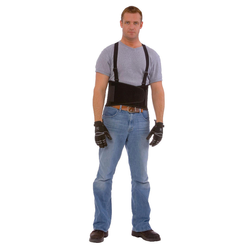 Cordova Safety Products | Industrial-Style Black Back Support Belt - Choose Size (SB-S)