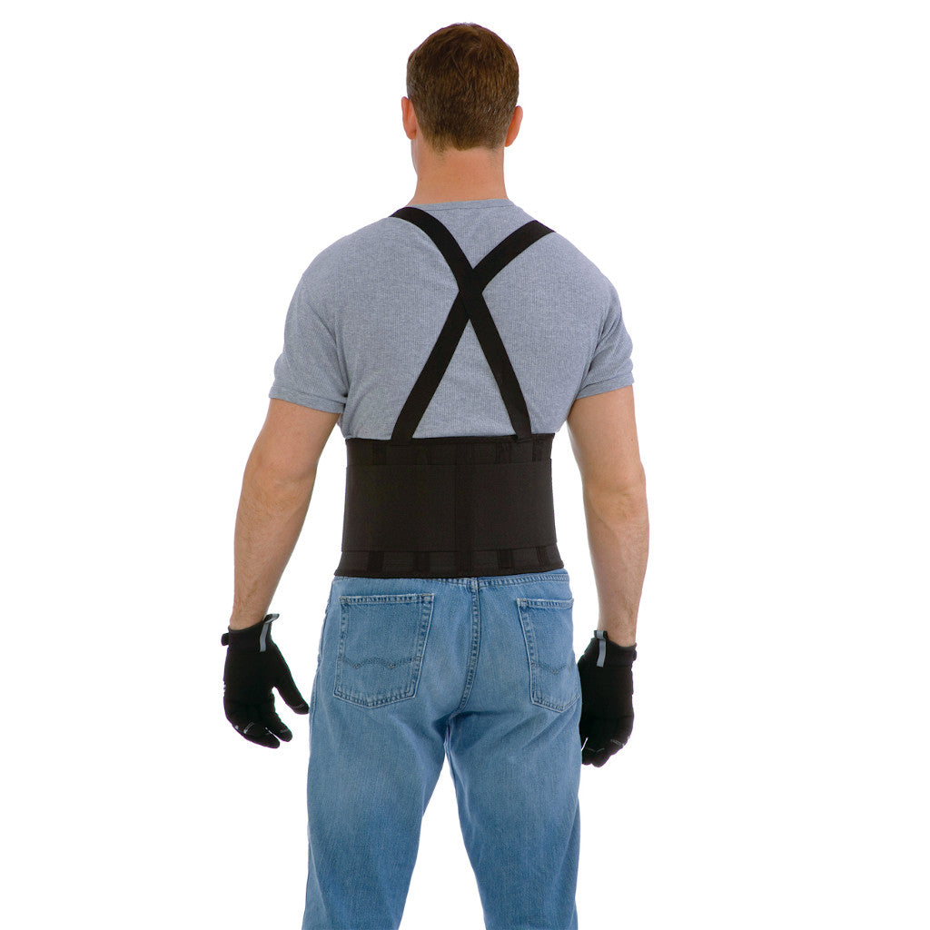 Cordova Safety Products SB Industrial-Style Black Back Support Belt - Choose Size