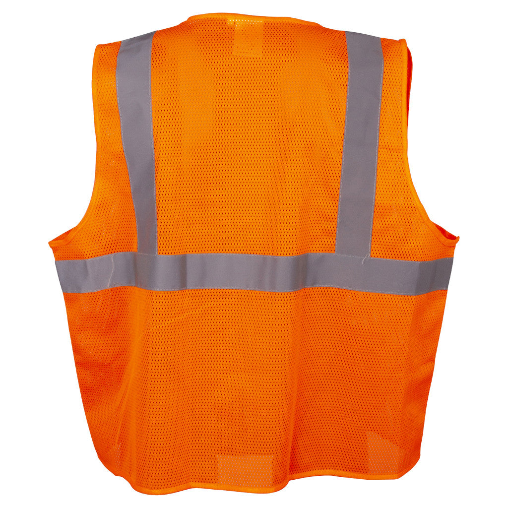 Cordova Safety Products VS270P COR-BRITE Type-R Class-2 Orange Surveyors Safety Vest - Choose Size
