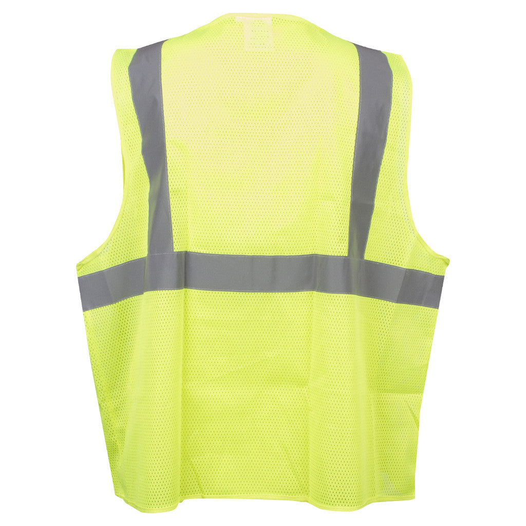 Cordova Safety Products VS271P COR-BRITE Type-R Class-2 Lime-Yellow Surveyors Safety Vest - Choose Size