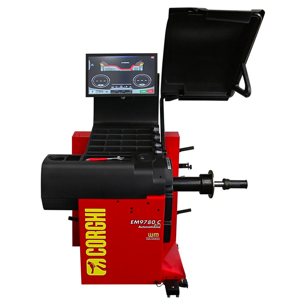 Corghi | EM9780C Plus Automatic Wheel Balancer with Touchscreen Monitor & Contactless Measuring System (EM9780C)