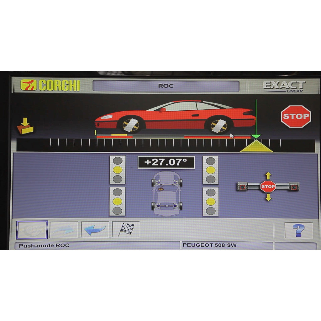 Live adjustment — all angle values indicated in real time.
