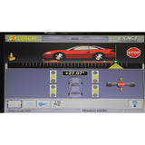 Live adjustment — all angle values indicated in real time.