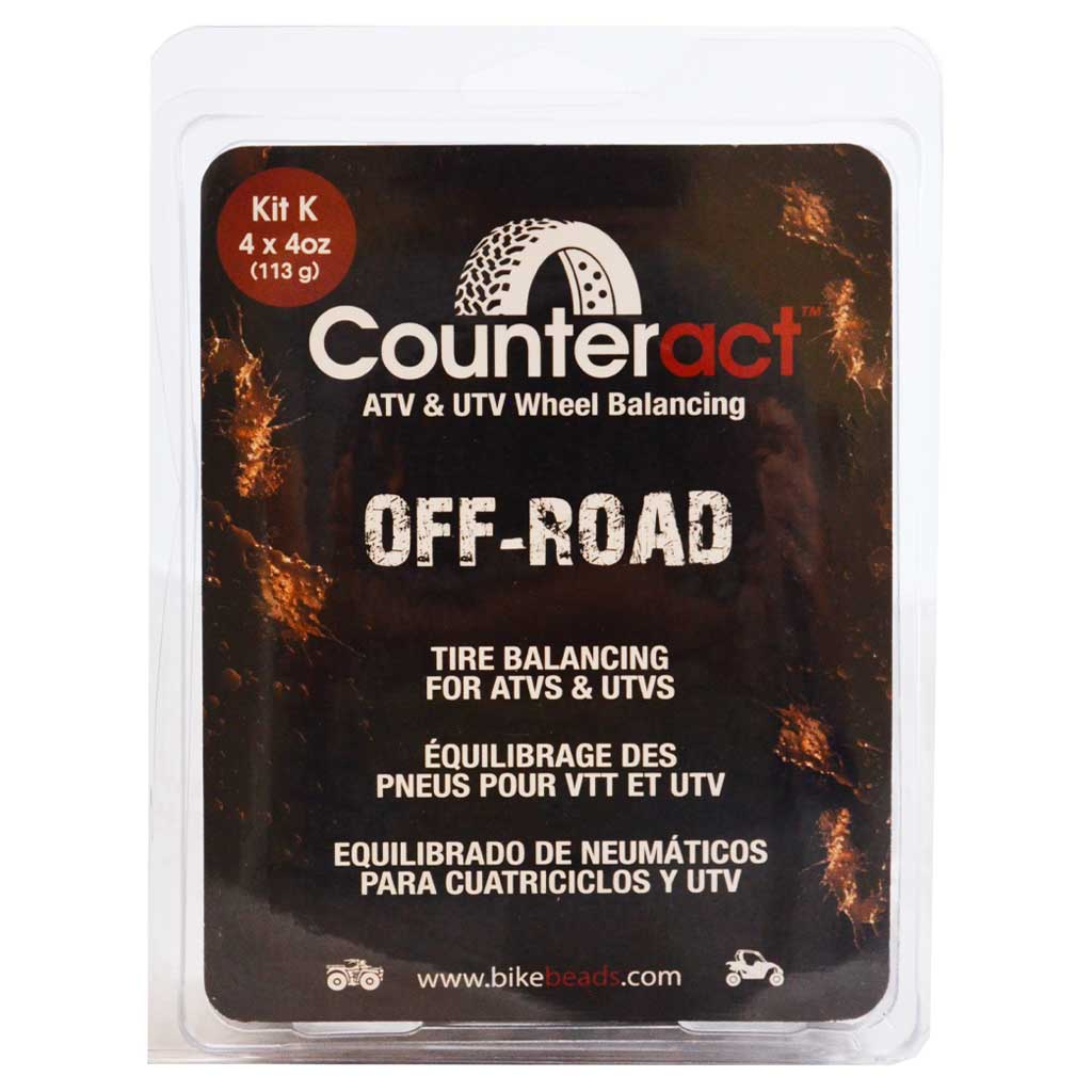 Counteract KIT-K Do-It-Yourself DIY Kit for Off-Road ATV &amp; UTV with 4 oz. Tire Balancing Beads