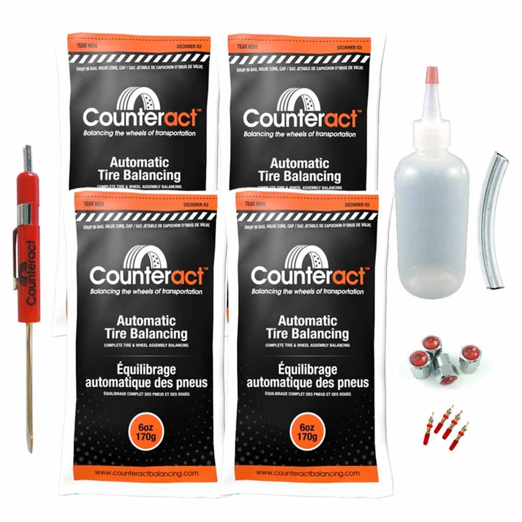 Counteract KIT-L Do-It-Yourself DIY Kit for Off-Road ATV &amp; UTV with 6 oz. Tire Balancing Beads