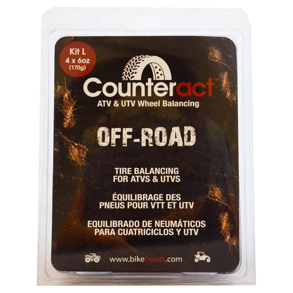 Counteract KIT-L Do-It-Yourself DIY Kit for Off-Road ATV &amp; UTV with 6 oz. Tire Balancing Beads