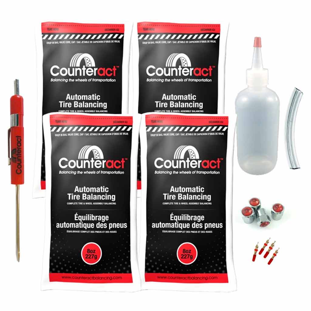 Counteract KIT-M Do-It-Yourself DIY Kit for Off-Road ATV &amp; UTV with 8 oz. Tire Balancing Beads