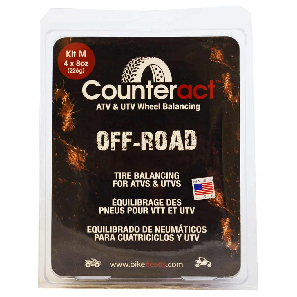 Counteract KIT-M Do-It-Yourself DIY Kit for Off-Road ATV &amp; UTV with 8 oz. Tire Balancing Beads