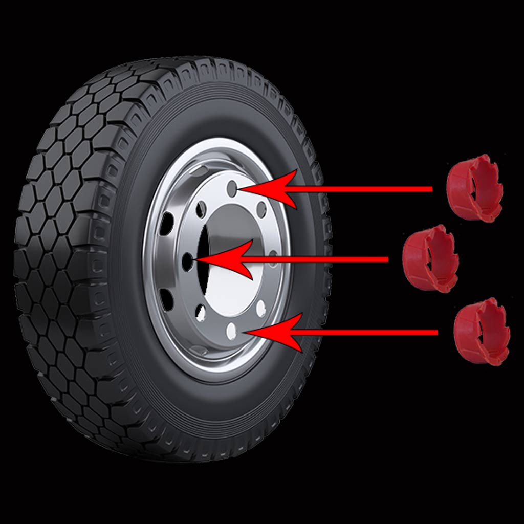 Counteract | Wheel Centering Sleeves for 22mm Studs 100-Pack Fleet Bucket (WCS-C)