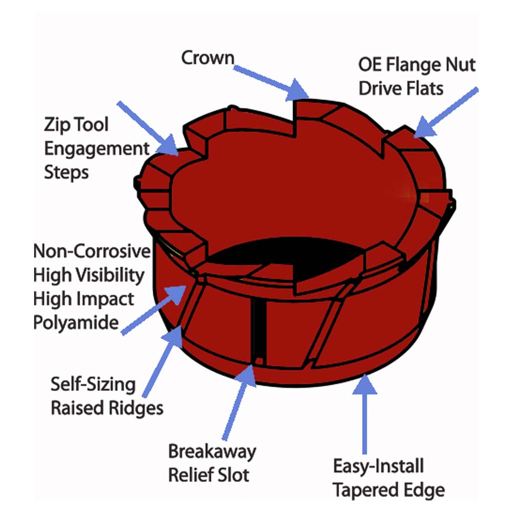 Counteract | Wheel Centering Sleeves for 22mm Studs 100-Pack Fleet Bucket (WCS-C)