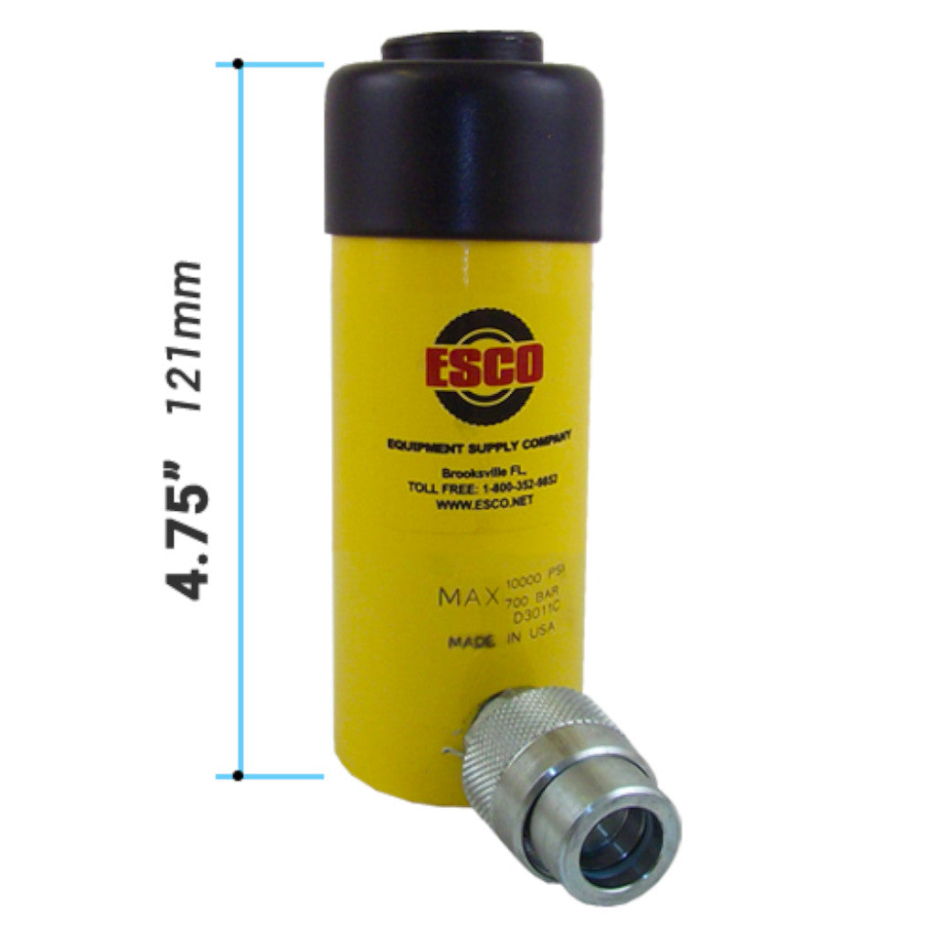 ESCO | 10 Ton Hydraulic Ram Cylinder with 2″ Stroke (10301)