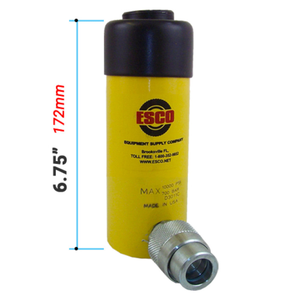 ESCO | 10 Ton Hydraulic Ram Cylinder with 4″ Stroke (10302)