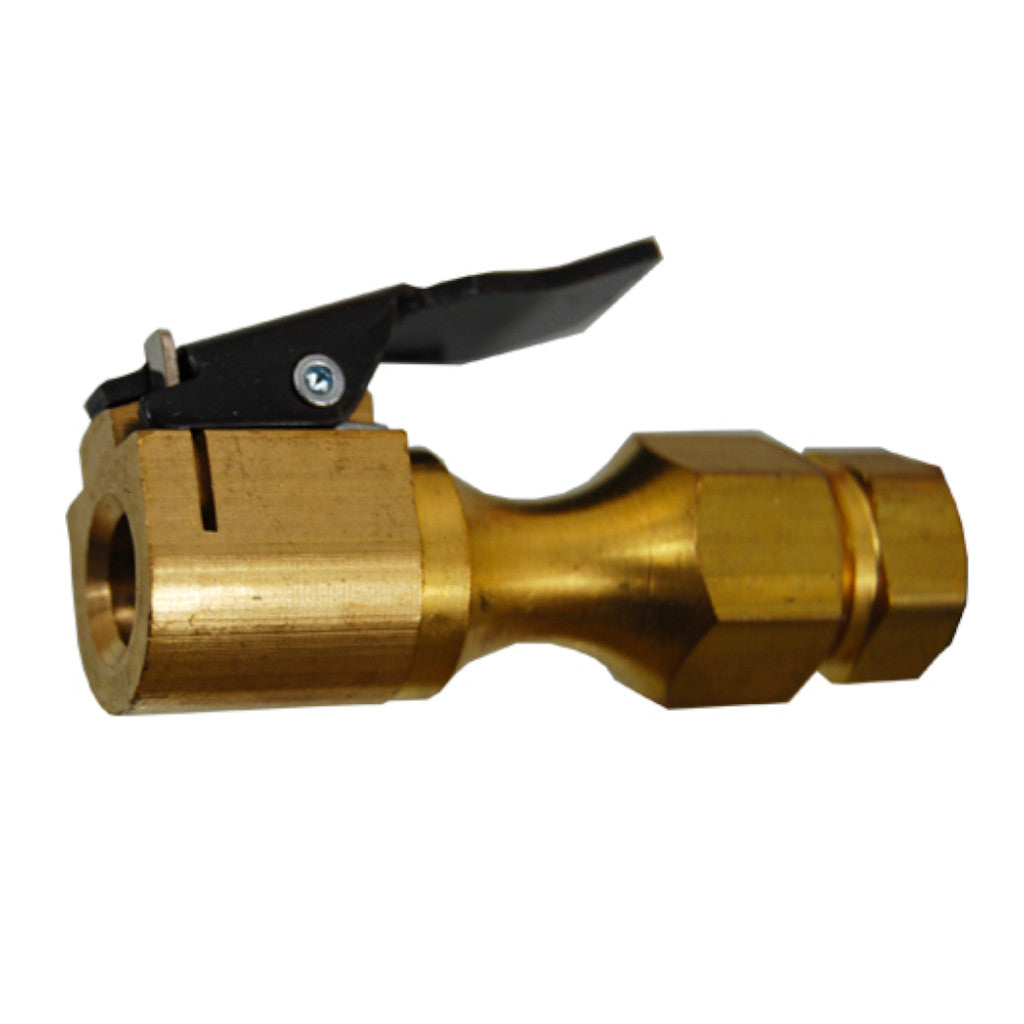 ESCO 10951 Inline Air Inflator Gauge with 12′ Hose and Clip-On Air Chuck