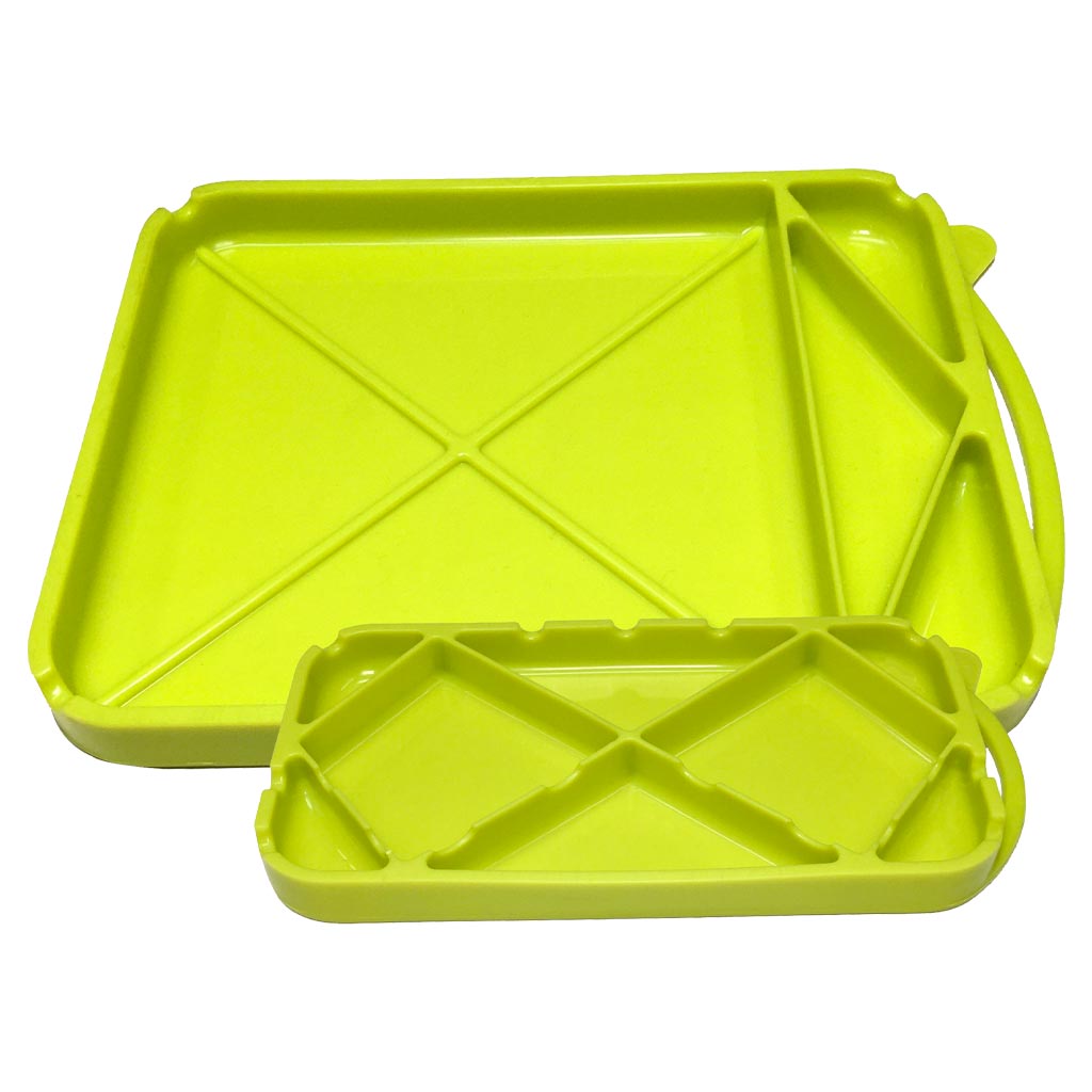 ESCO 80106 GeckoGrip Flexible Silicone Tray 2-Pack with Small &amp; Medium Trays