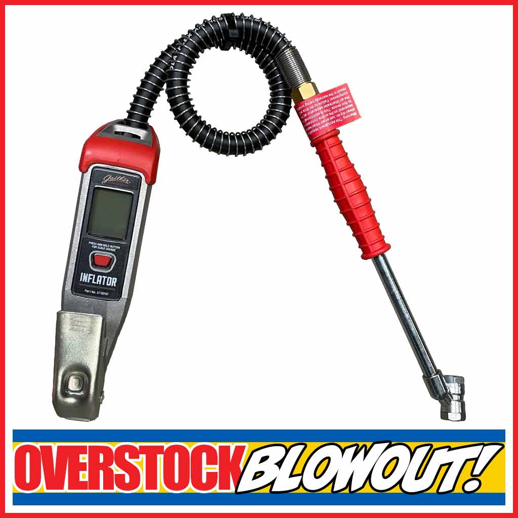 Gaither GTGD50 Digital Tire Pressure Inflator Gauge with Twin-Angled Dual Foot Air Chuck