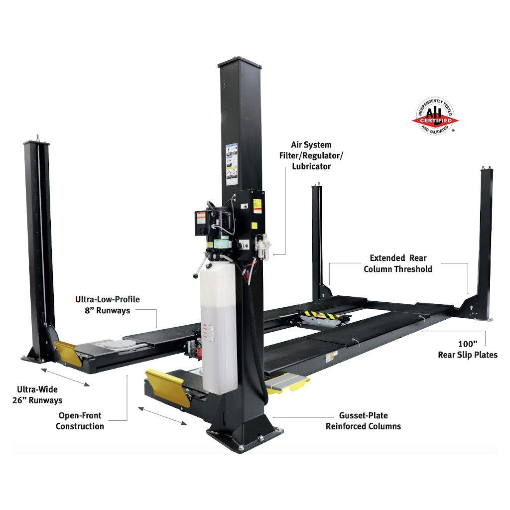 Hofmann | 15K 4-Post Extended Length Alignment Lift Package - Choose Regular or Galvanized (EELR708*PKG)