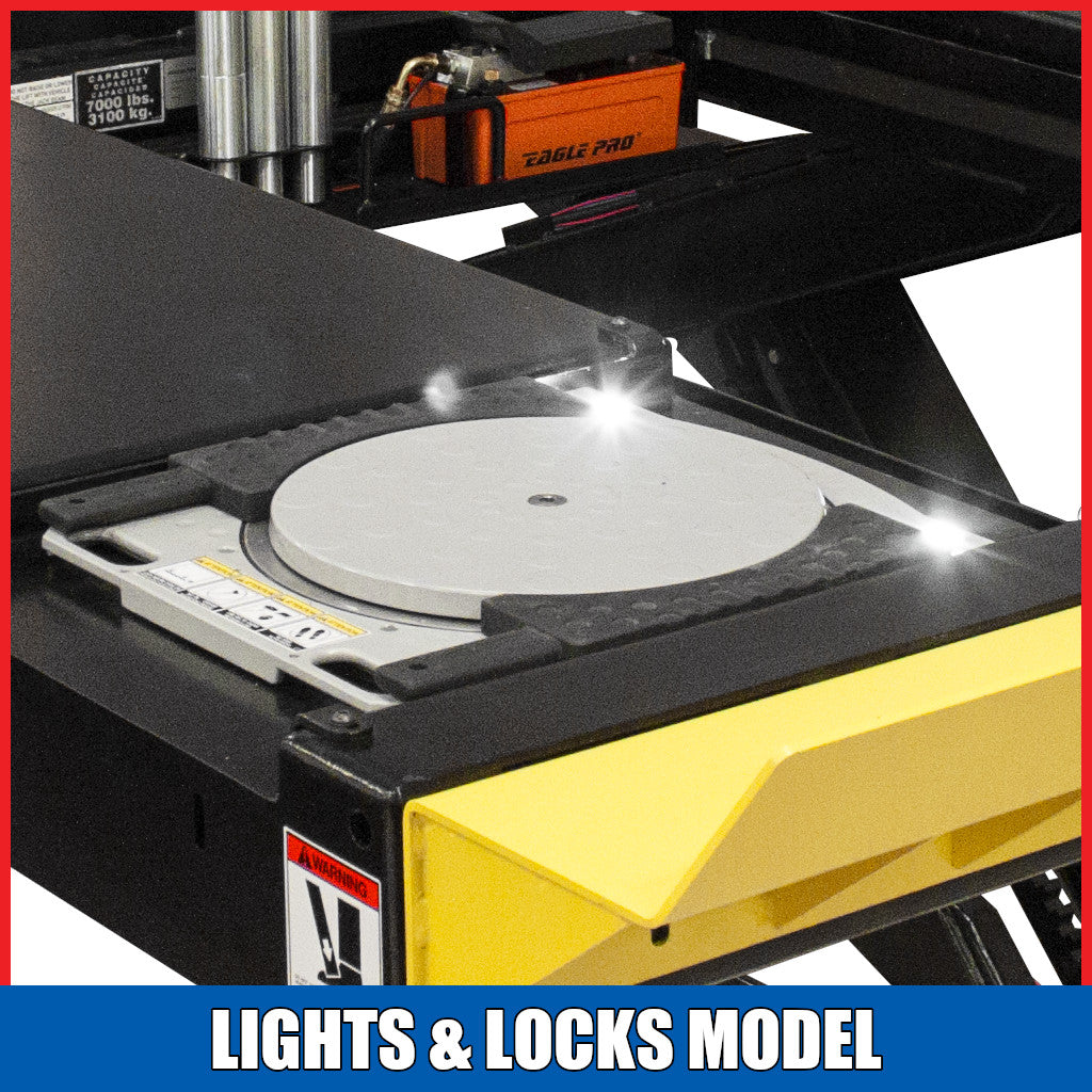 Hofmann | 14K Scissor Standard Bay Alignment Lift Package - Lights & Locks Model  - Choose Surface or Flush Mount  (EELR7**APKG)
