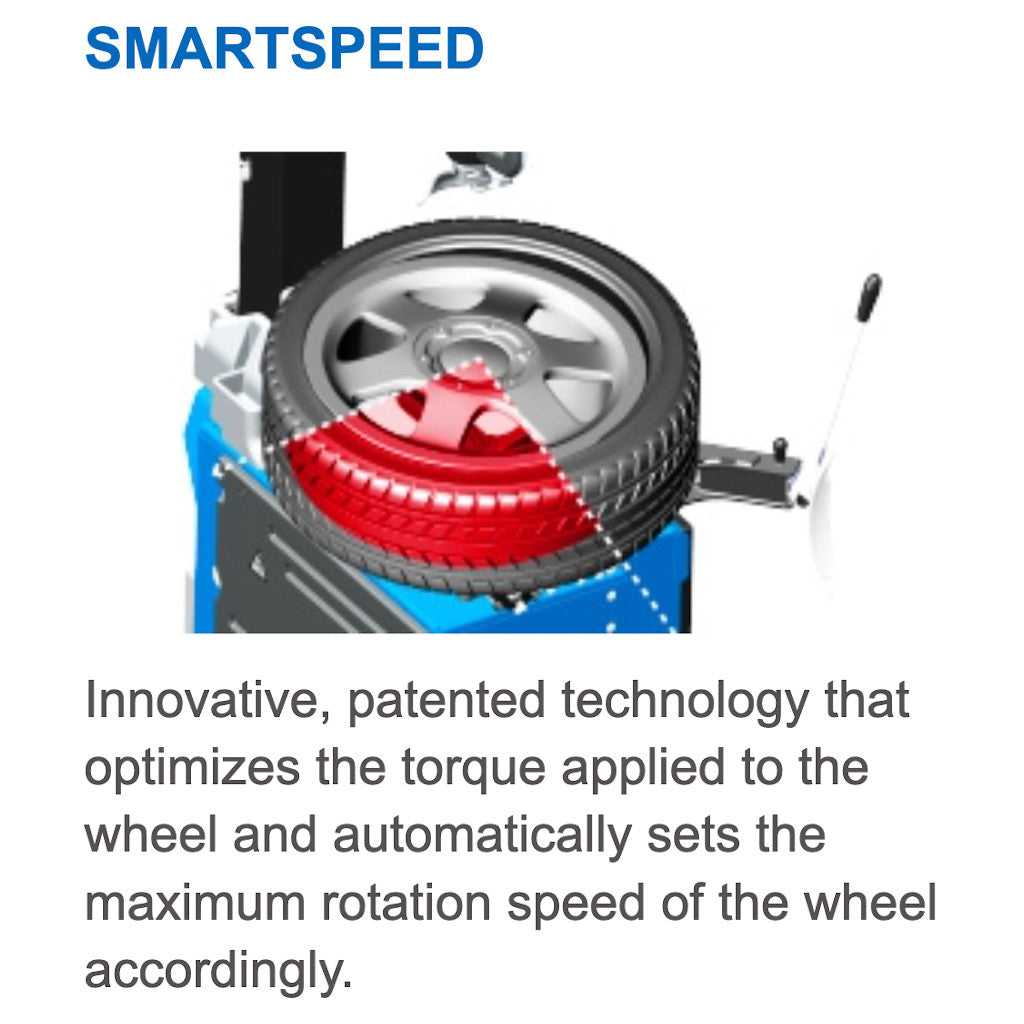 Hofmann | Monty 3550EM SmartSpeed Tilt-Tower Tire Changer with EasyMont Pro Bead Assist Helper Arm (EEWH747B)