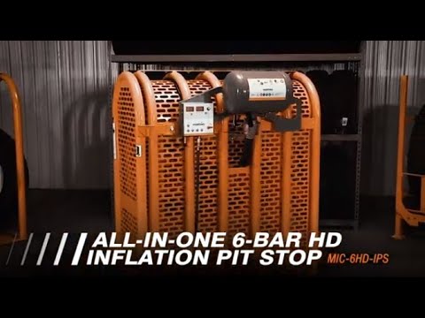 Martins | 6-Bar All-In-One Tire Inflation Pit Stop with Tire Cage & Bead Seater (MIC-6HD-IPS)