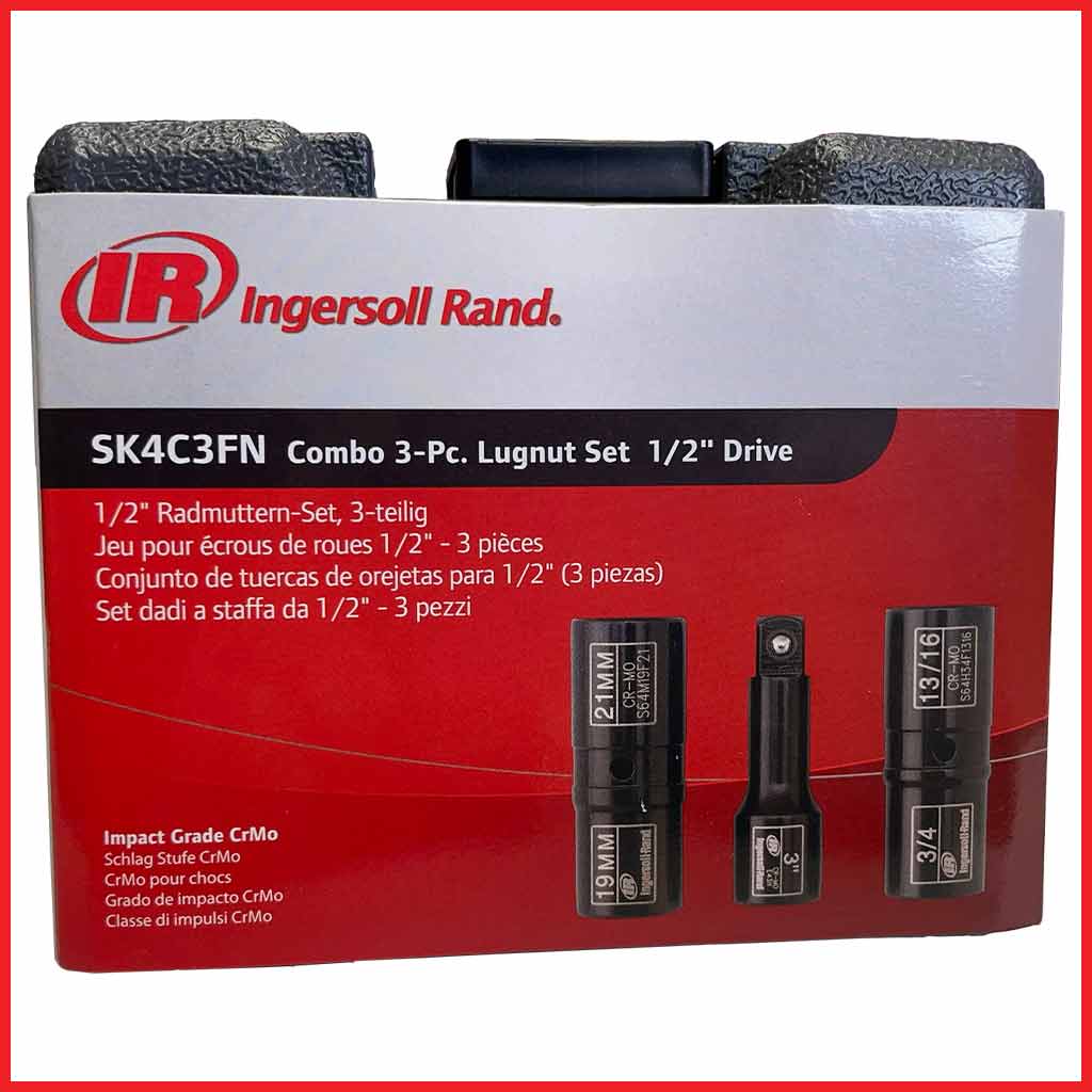 Ingersoll Rand SK4C3FN 1/2″ Drive Impact Flip Socket 3-Piece Lugnut Service Set