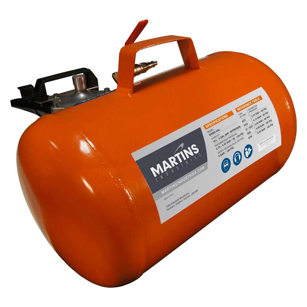 Martins Industries MABS-5AL Automatic Release Bead Seater 5 Gallon Ultra-Light Aluminum Tank