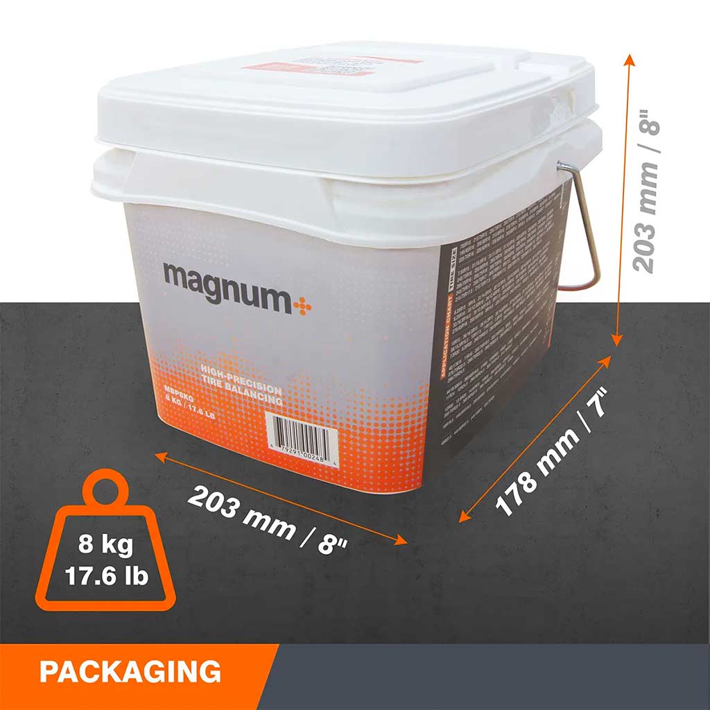 Martins | Magnum+ Tire Balancing Beads 17.6 lbs Bulk Tub Bucket (MBP8KG)