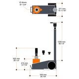 Martins | Professional 22-Ton Air/Hydraulic Floor Jack (MFJ-20T)