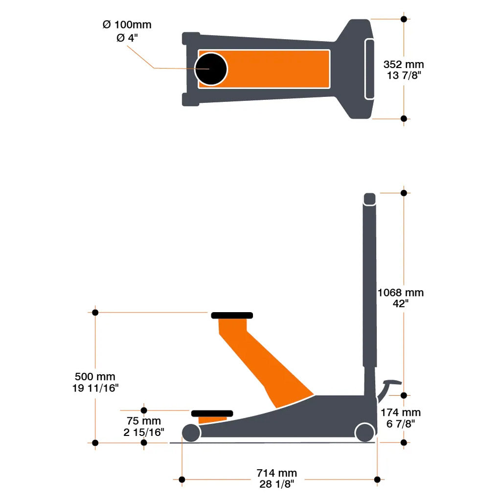 Martins | Professional Low Profile 2-Ton Floor Jack (MFJ-P2T)