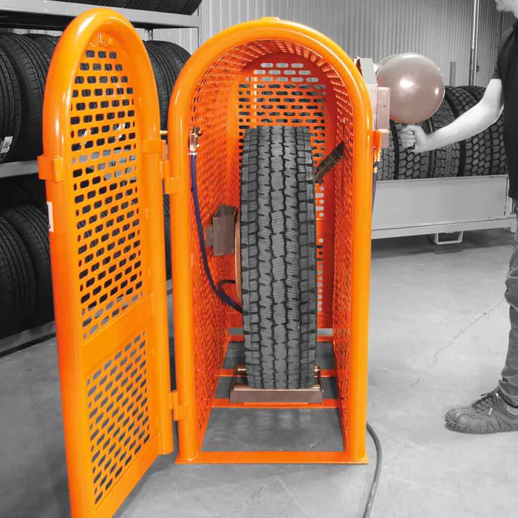 Martins | 6-Bar All-In-One Tire Inflation Pit Stop with Tire Cage & Bead Seater (MIC-6HD-IPS)