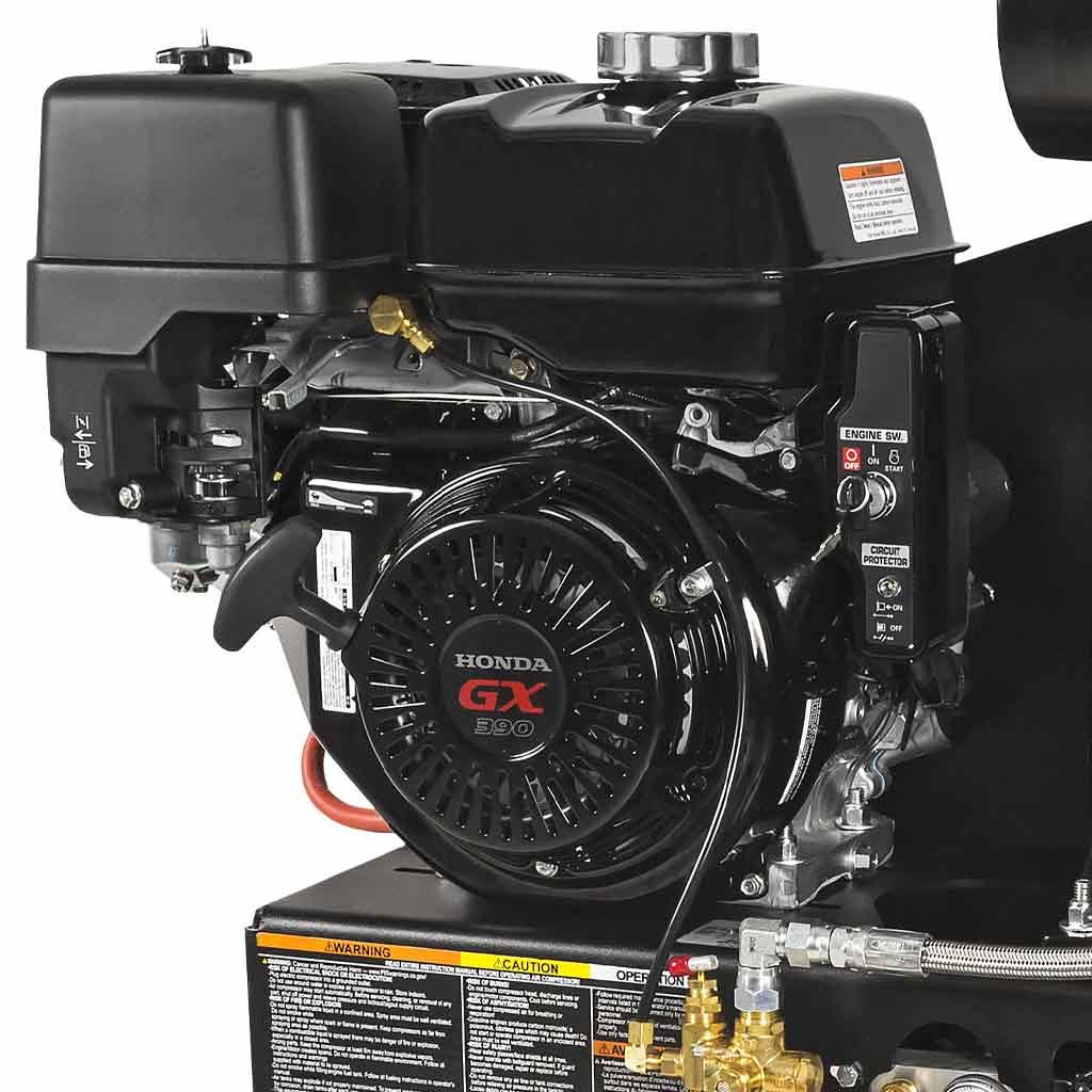 Mi-T-M | Two Stage Gas-Driven 30-Gallon Tank-Mounted Air Compressor with Honda Motor (ABS-13H-30H)