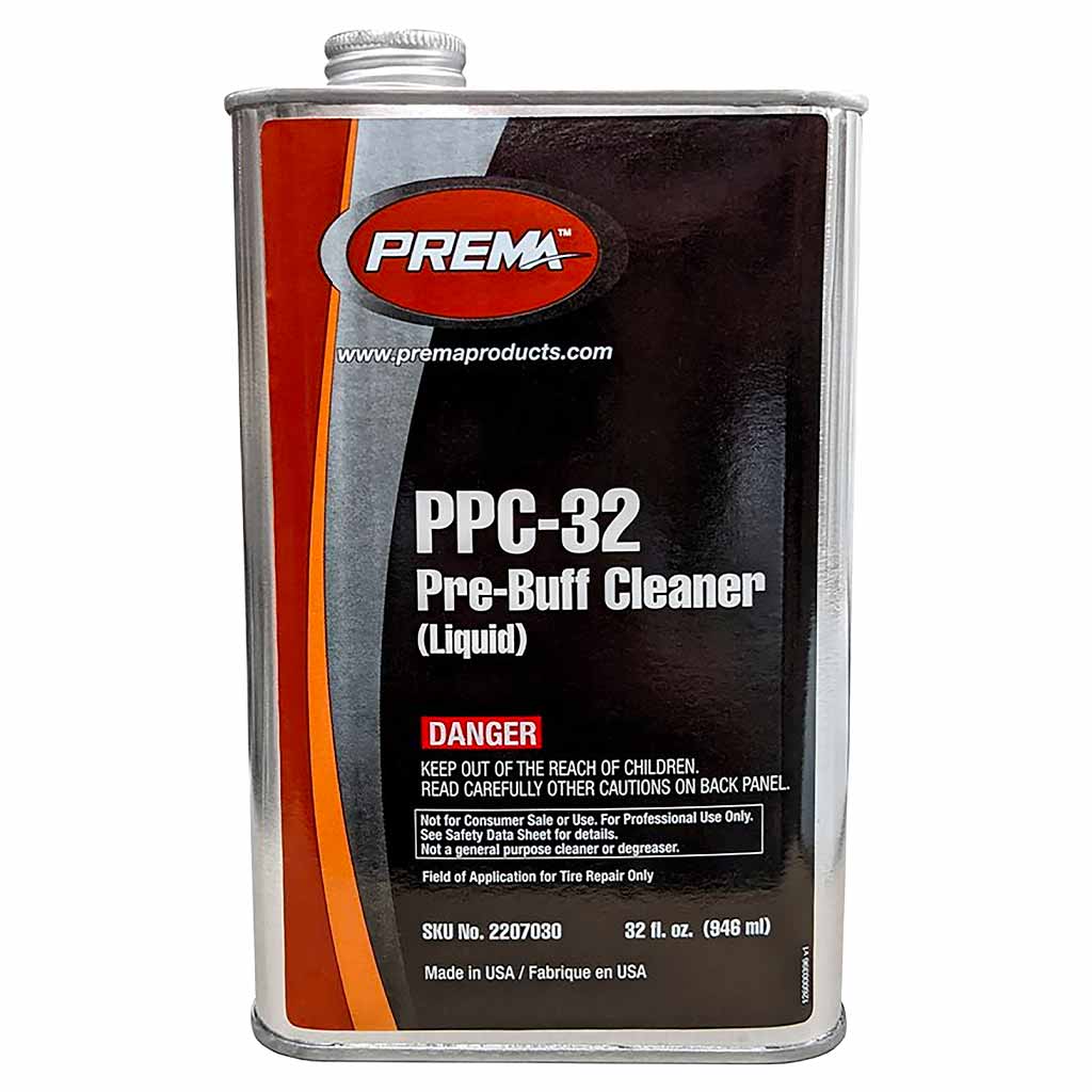 Prema | Pre-Buff Rubber Cleaner Liquid 32 oz Can (PPC-32)