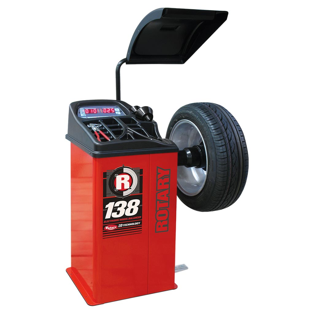 Rotary Value Combo: R140i Swing Arm Tire Changer &amp; R138 Shop 2D Wheel Balancer