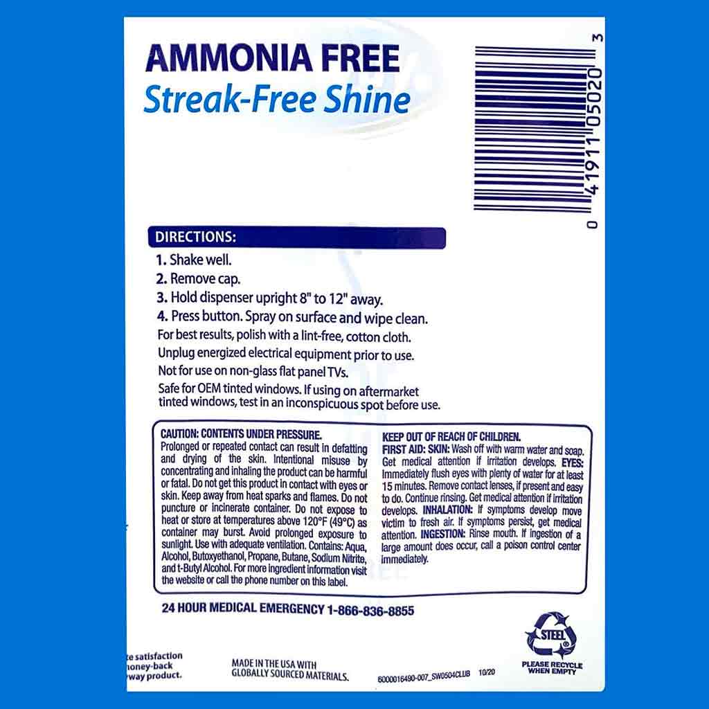 Sprayway | Ammonia-Free Foaming-Action Aerosol Spray Glass Cleaner 4-Pack of 19 oz Cans (SWGC)
