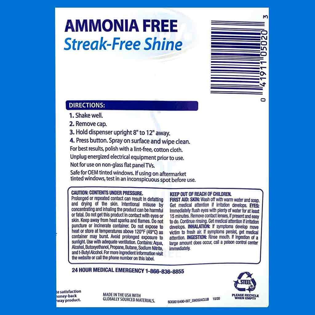 Sprayway 443331 Ammonia Free Glass Cleaner, 19 Oz. (4-Pack