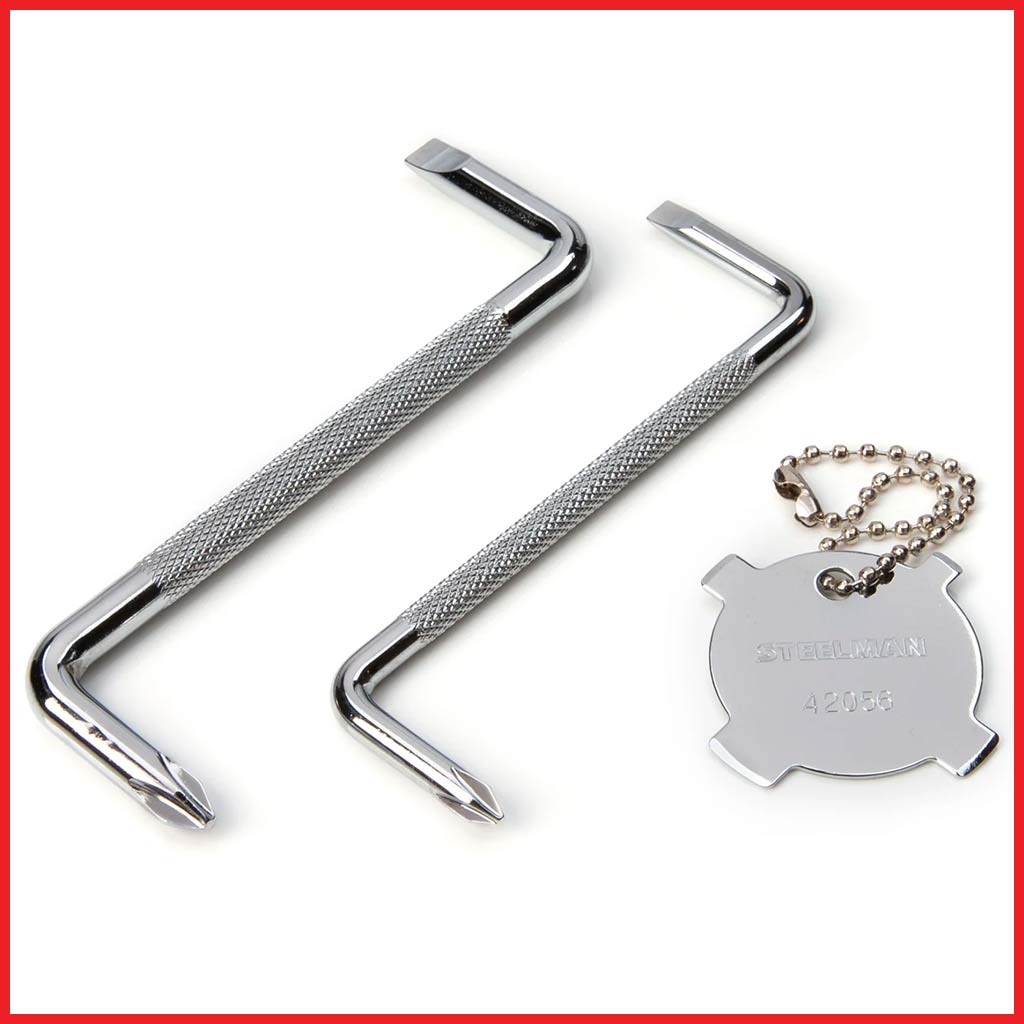 Steelman 42051 | Clear Handle Slotted and Phillips 16-Piece