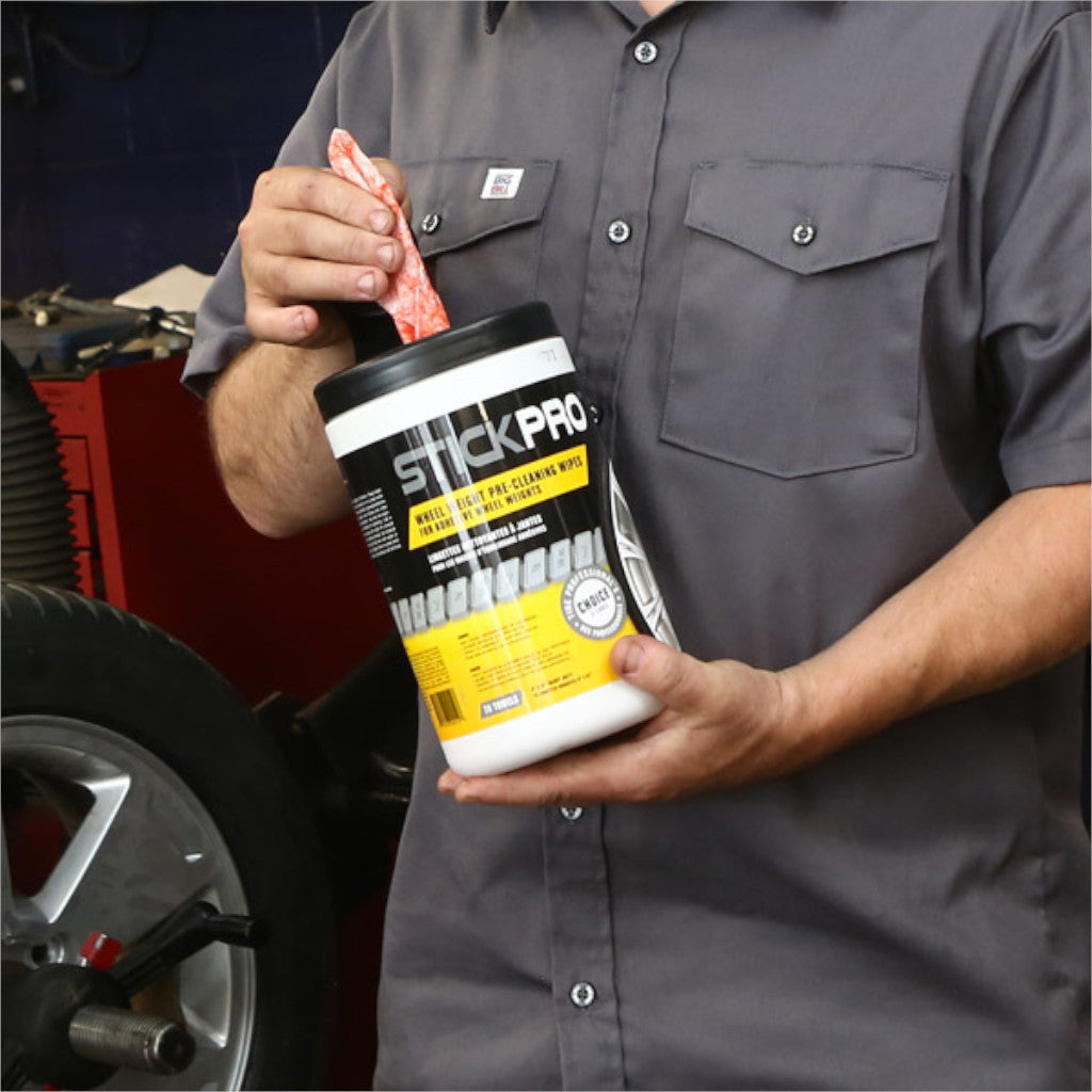 StickPro | 44012 Wheel Weight Pre-Cleaning Wipes for Adhesive Wheel Weights (WC-WIPES)