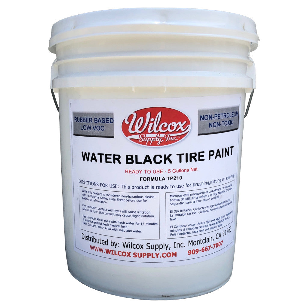 Water Black Tire Paint - 5 Gallon - Tire Supply Network