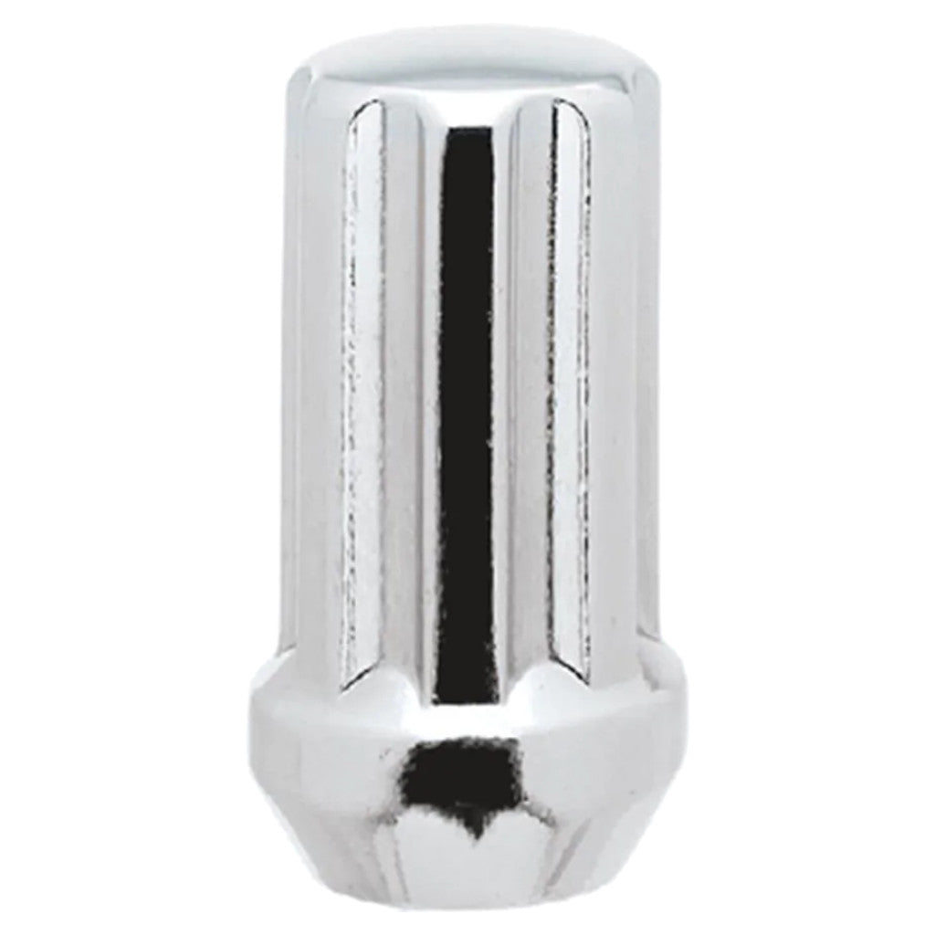 White Knight | Chrome Duplex Spline Acorn Long Lug Nut - Thread Size 14mm x 1.50 - Box of 30 (3809L)